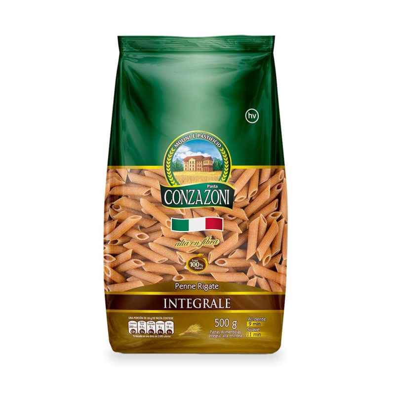 Pasta Canzoni Penne Rigate Integral 500 Gr