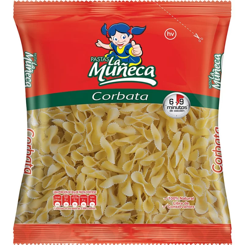 Pasta Corbata Muneca X 250g