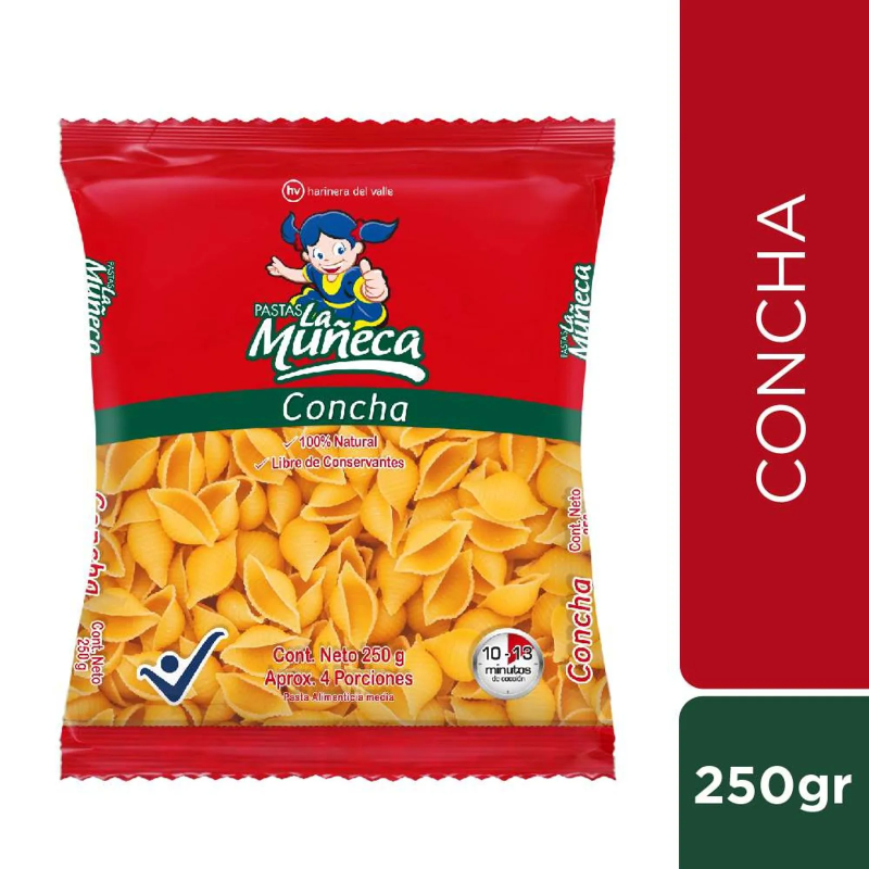 Pasta Muneca Concha 250 Gr