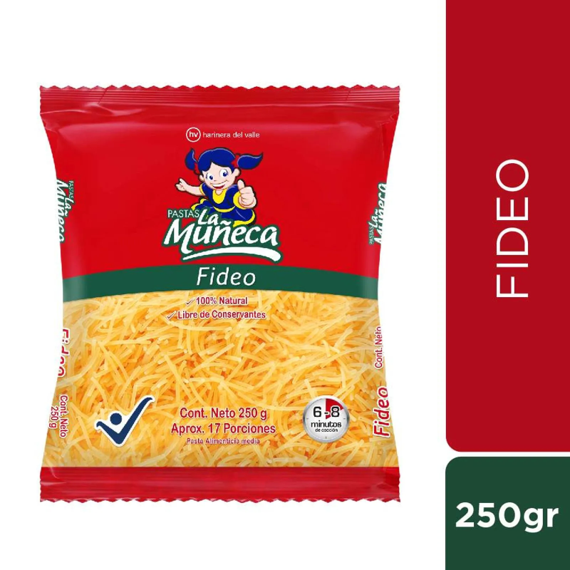 Pasta Muneca Fideo 250 Gr