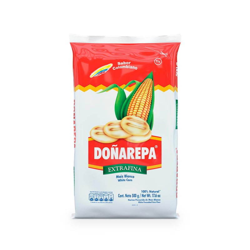 Harina De Maiz Dona Arepa Arepa Blanca 500