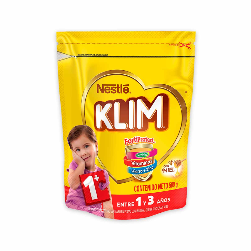 Leche En Polvo Klim Miel 1+ Bolsa 500 Gr