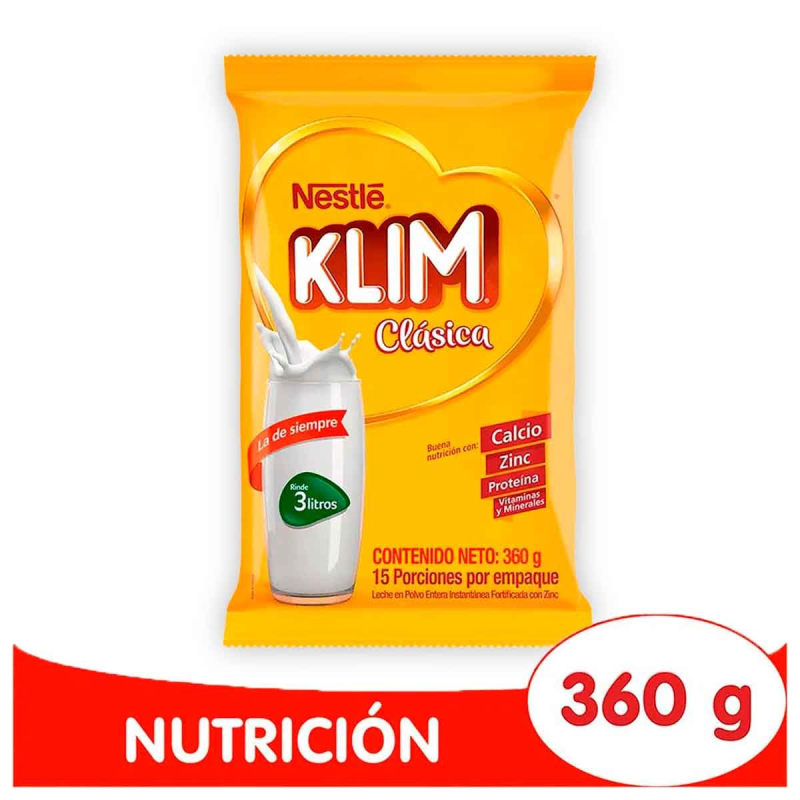Leche En Polvo En Polvo Klim Fortificada 360