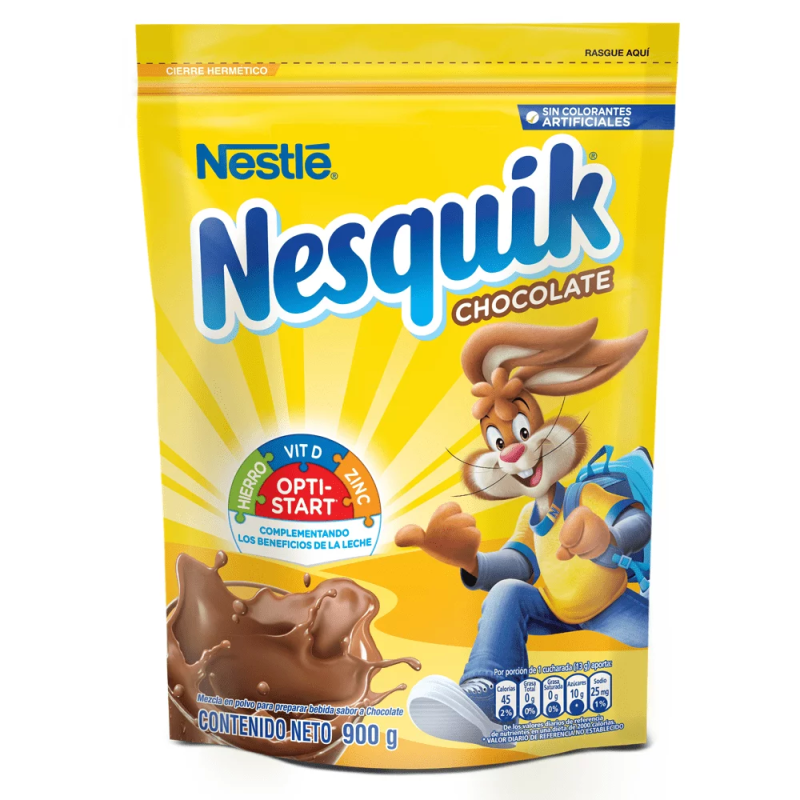 Bebida Instantanea Nesquik Nutri Chocolate Doypack 900 Gr