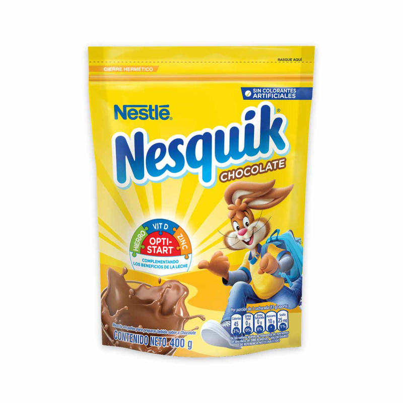 Bebida Instantanea Nesquik Chocolate Doypack 400 Gr
