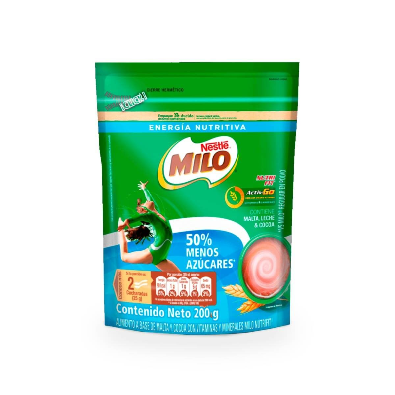 Bebida Instantanea Milo Free Activ Go 200 Gr