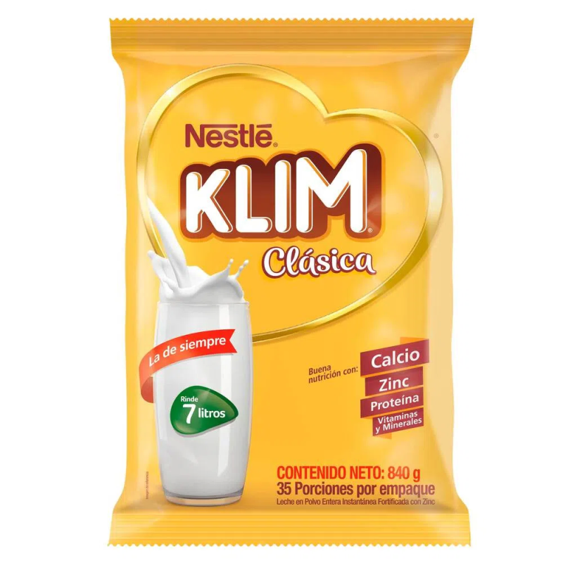 Leche En Polvo Klim Clasica Fortificada 840 Gr