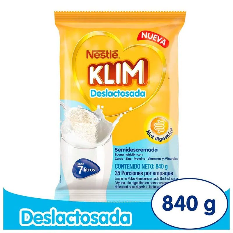 Leche En Polvo En Polvo Klim Deslactosada 840