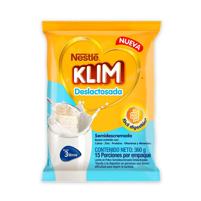 Leche En Polvo En Polvo Klim Deslactosada 360
