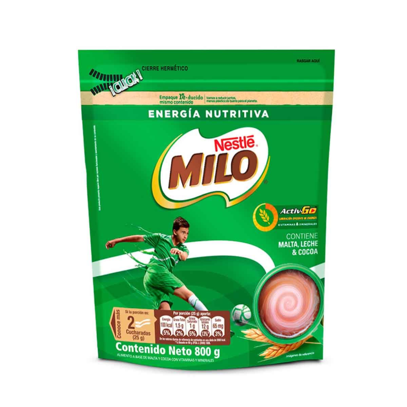 Bebida Instantanea Milo Activ Go Doypack 800 Gr