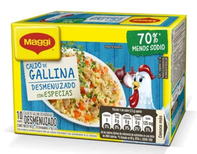 Caldo De Gallina Maggi Desm Baj Sodio X10undx9g