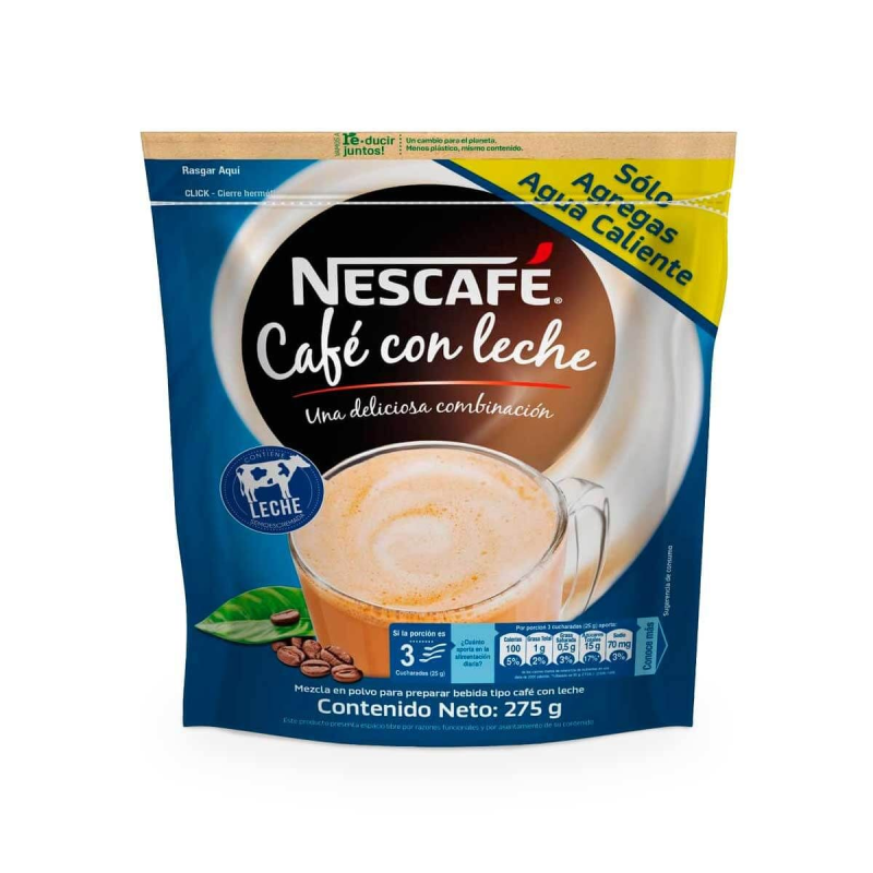 Cafe Nescafe Con Leche Bolsa 275 Gr