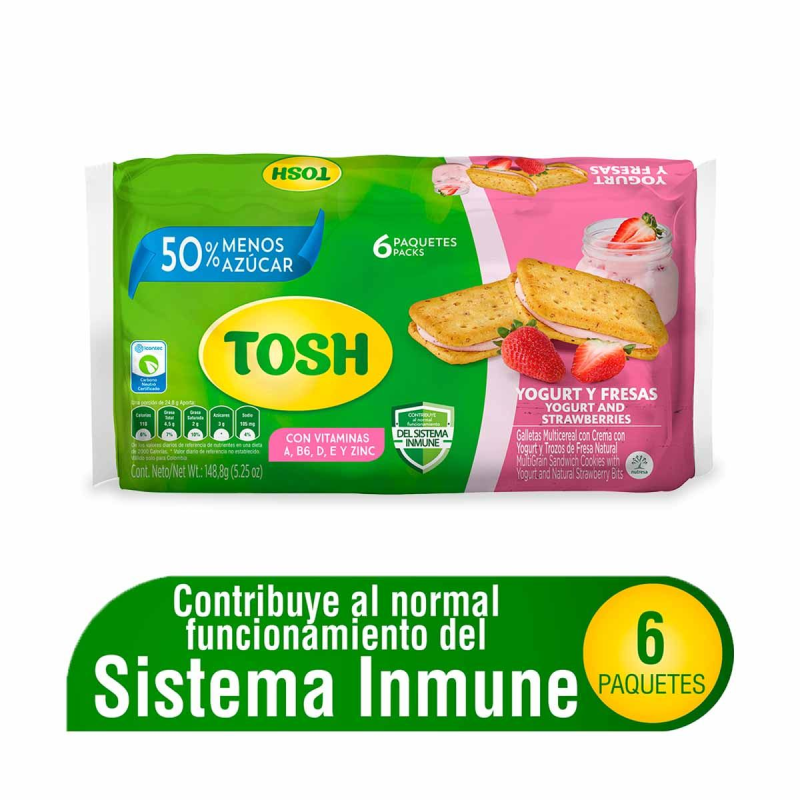 Galletas Tosh Yogurt Y Fresas