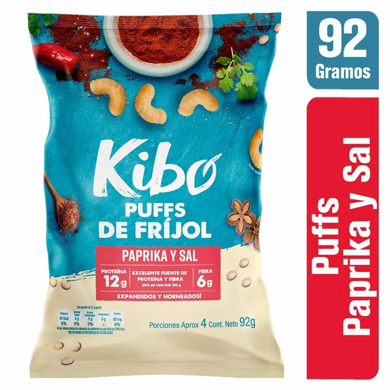 Pasab Puffs De Frijol Kibo Paprika 92gr