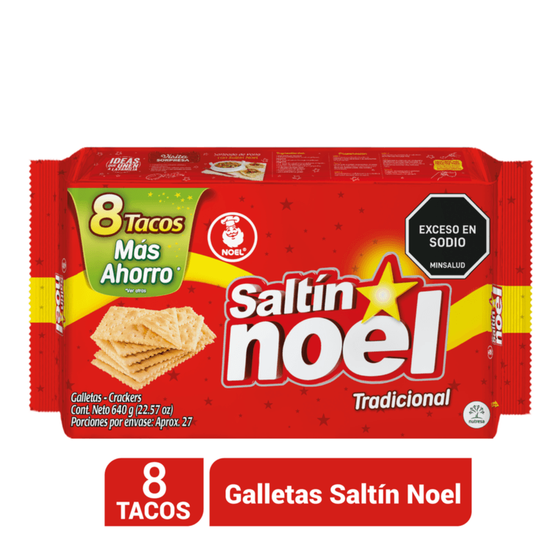 Galleta 8 Tacos Saltin Noelx640g