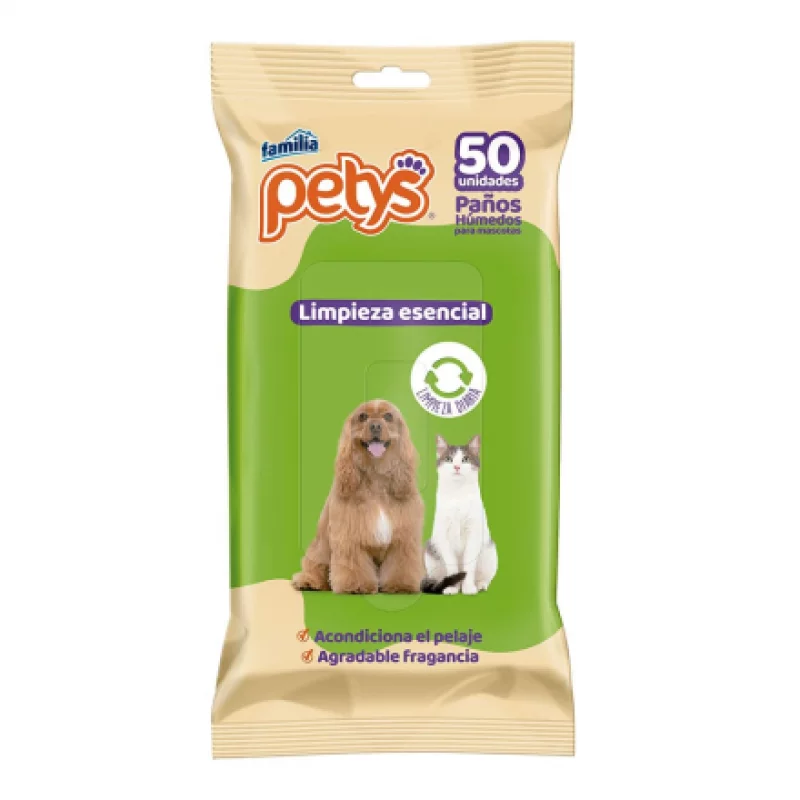 Panitos Para Mascota Petys Petys Limpieza Esencia 50 Und