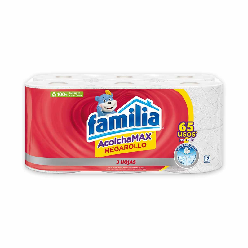 Papel Higienico Familia Acolchamax Mega 12 Rollos