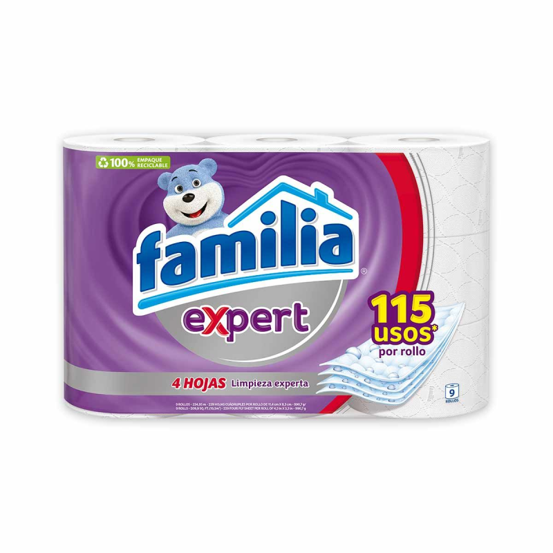 Papel Higienico Familia Expert 9 Rollos