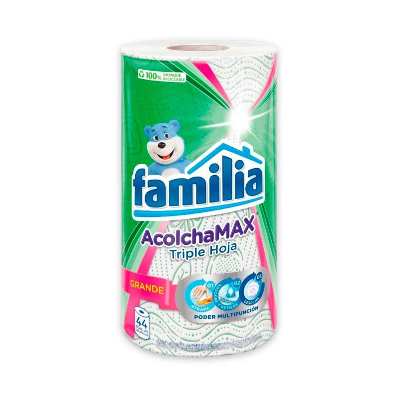 Toalla Cocina Familia Acolchamax Grande Decorada 1 Rollo 44 Hojas