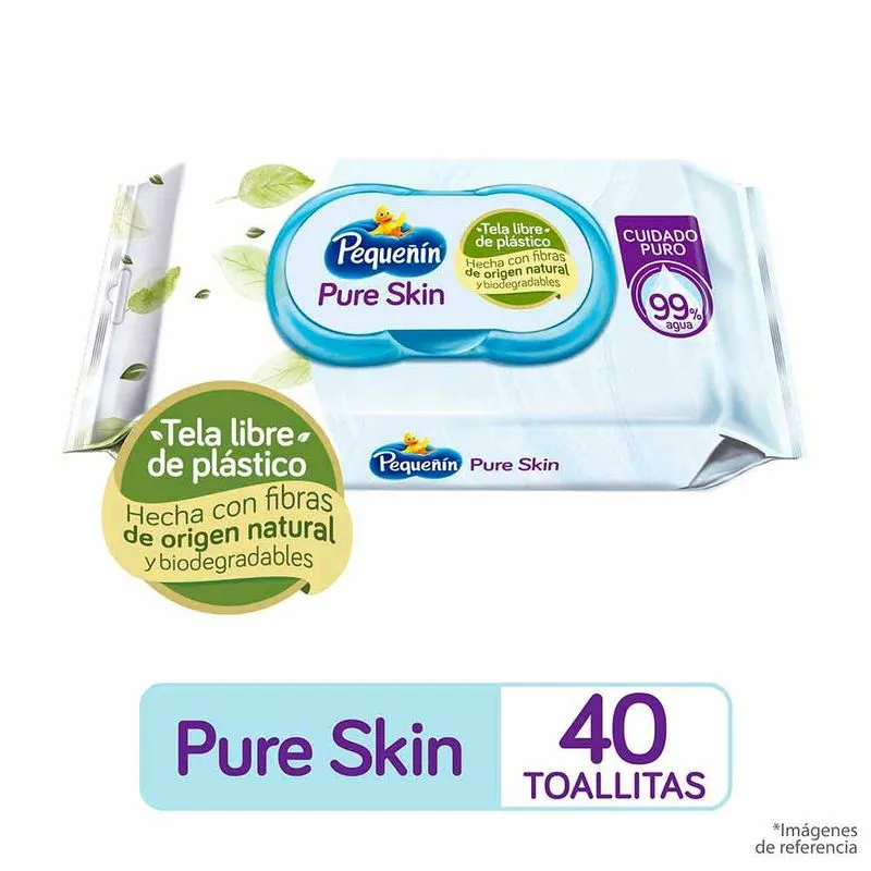 Toalla Humeda Pequenin Pure Skin 40und