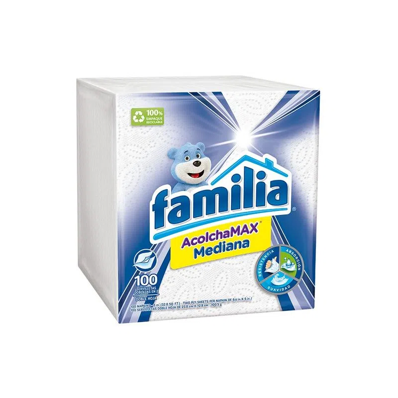 Servilleta Familia Acolchamax Mediana 100 Und