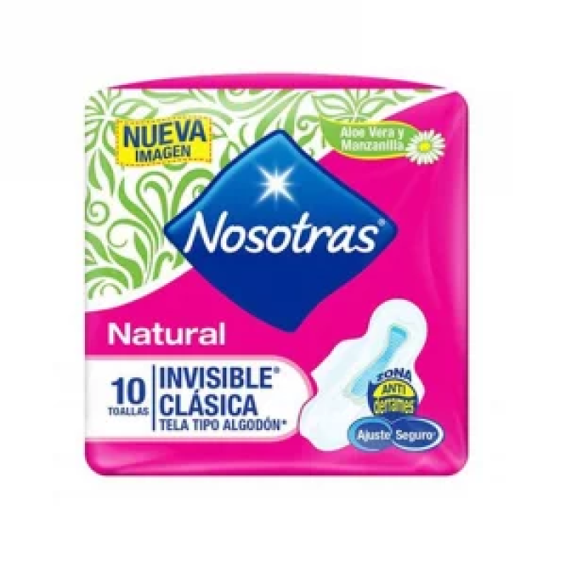 Toallas Higienicas Nosotras Invble Con Alas 10und