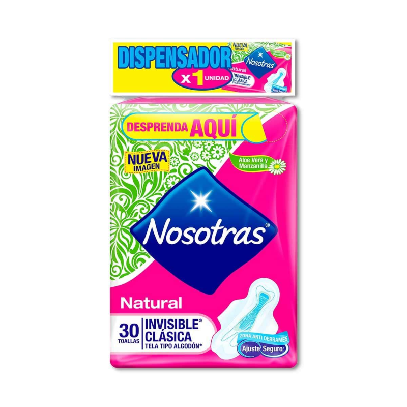 Toalla Higienica Nosotras Natural Invisible Clasica 30 Und