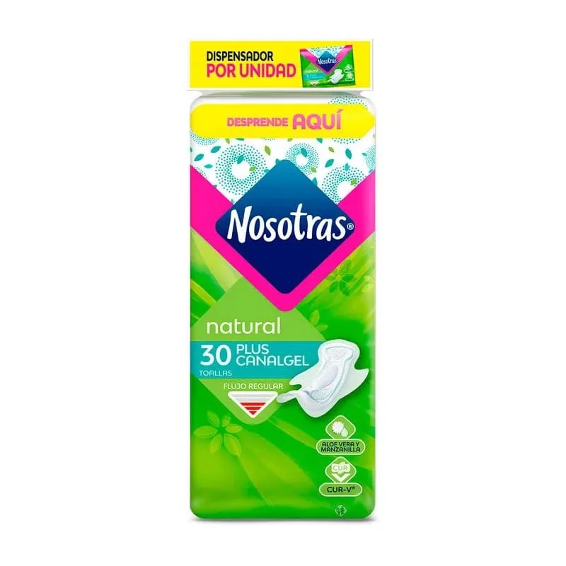 Toalla Higienica Nosotras X 30unidad Natural Plus Gel Algodon