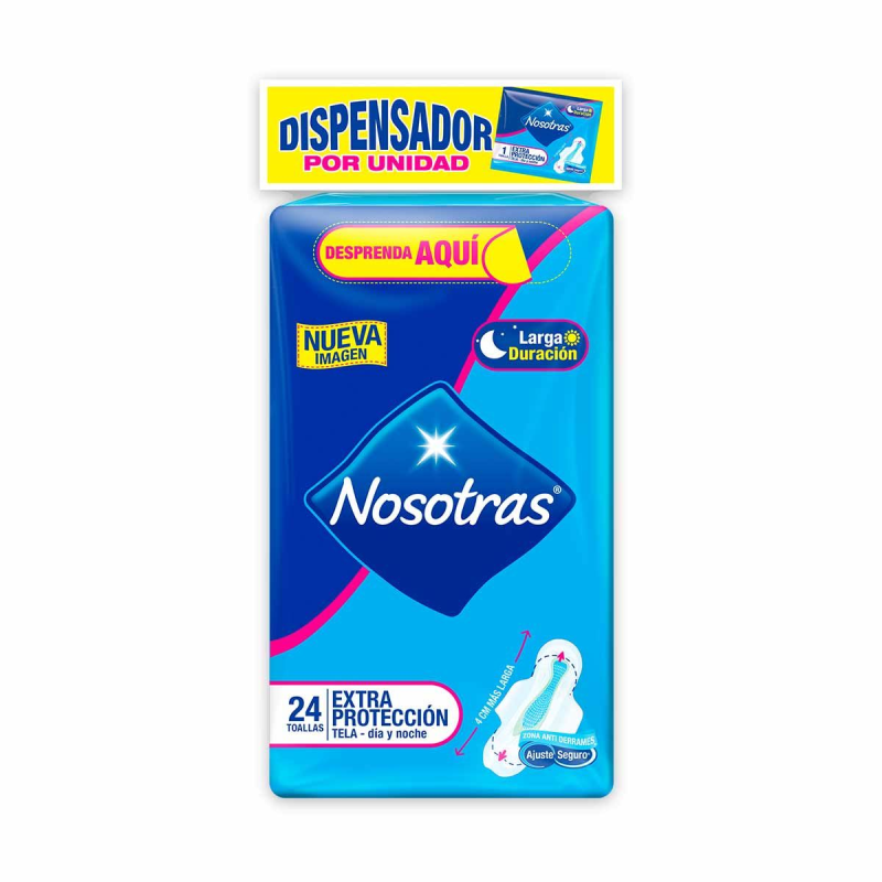 Toalla Higienica Nosotras Extra Proteccion Tela 24 Und