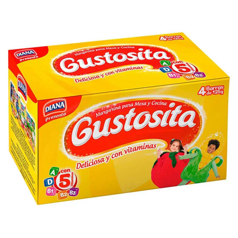 Margarina Gustosita Vitaminas 125 Gr X 4 Und