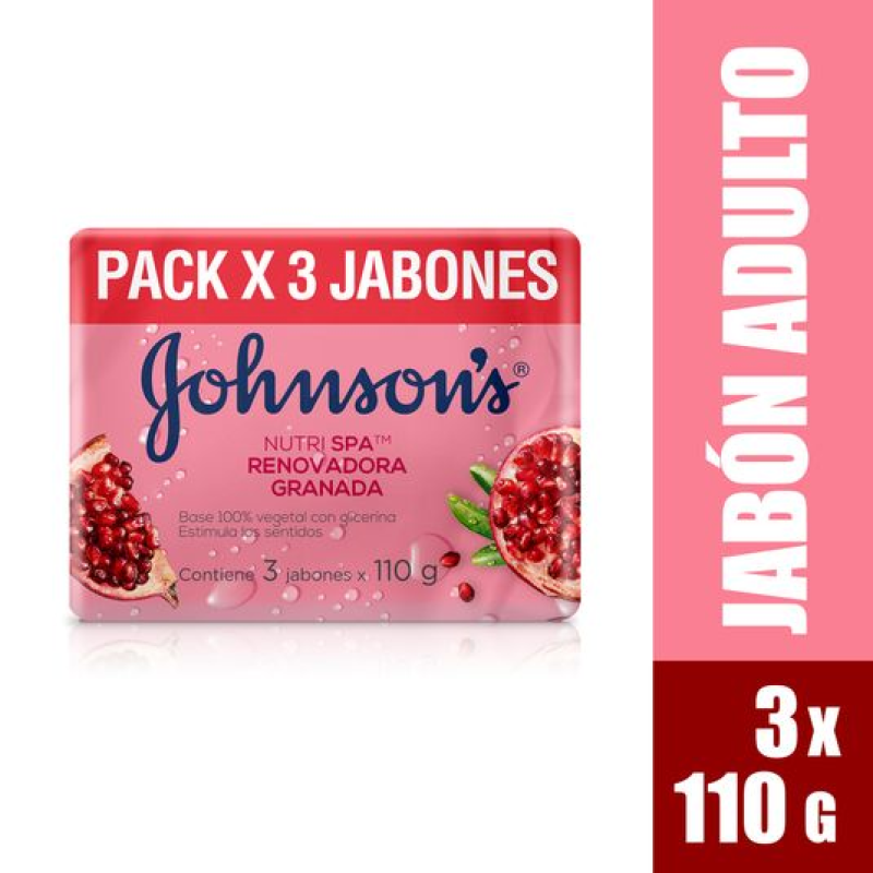 Jabon Johnson Renovadora Granada 3 Und