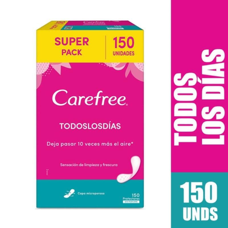 Protector Carefree Neutraliza Olores 150 Und