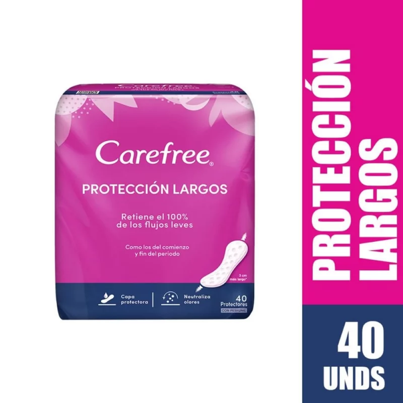 Protector Carefree X 40 Unidad Largos