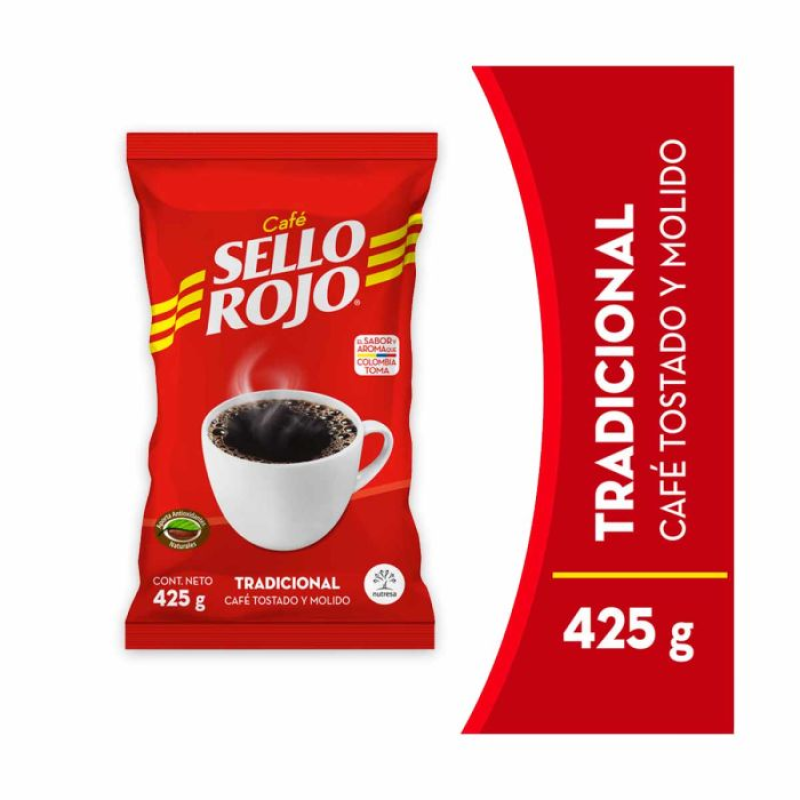 Cafe Sello Rojo Tradicional Tostado 425 Gr