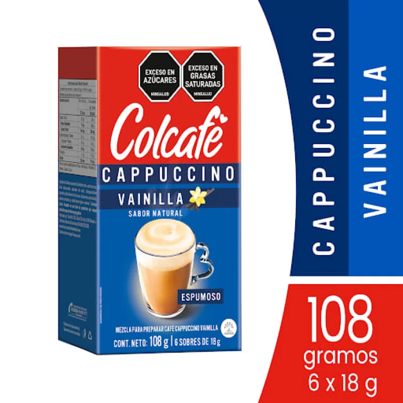 Cappuccino Colcafe Vainilla 18 Gr X6sobr