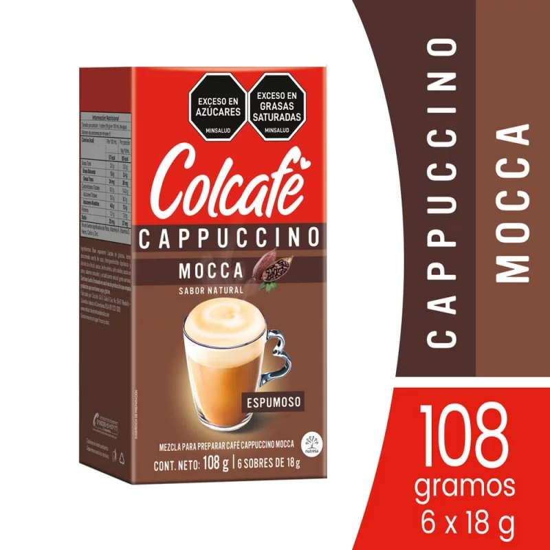 Cappuccino Colcafe Mocca 18 Gr X6sobres