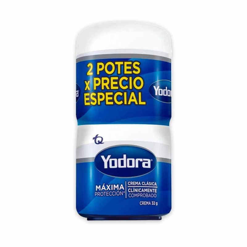 Desodorante Yodora Crema Clasica 2 Und 32 Gr