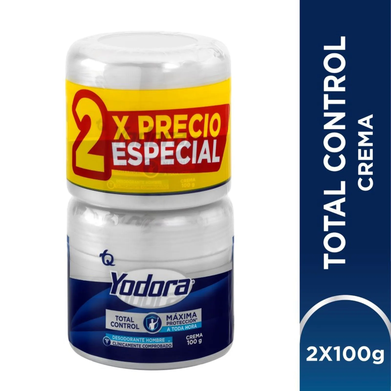 Desodorante Yodora Crema Total Control 2 Und 100 Gr