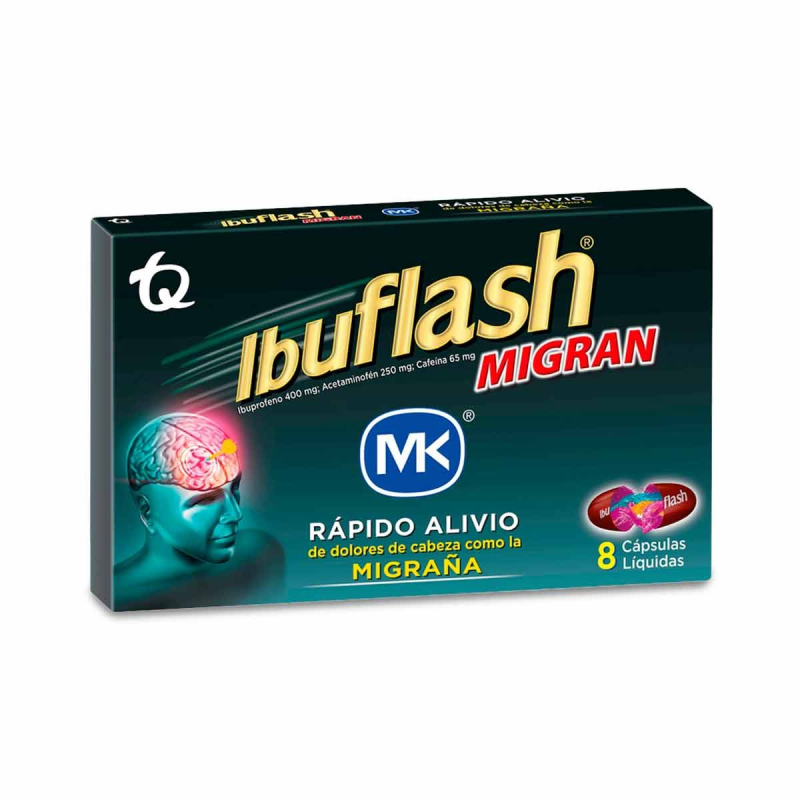Ibuflash Mk Migrana 8 Capsulas 400 Mg