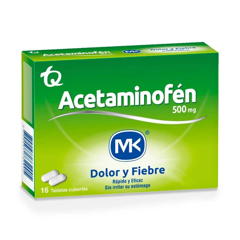 Acetaminofen Mk 16 Tabletas 500 Gr