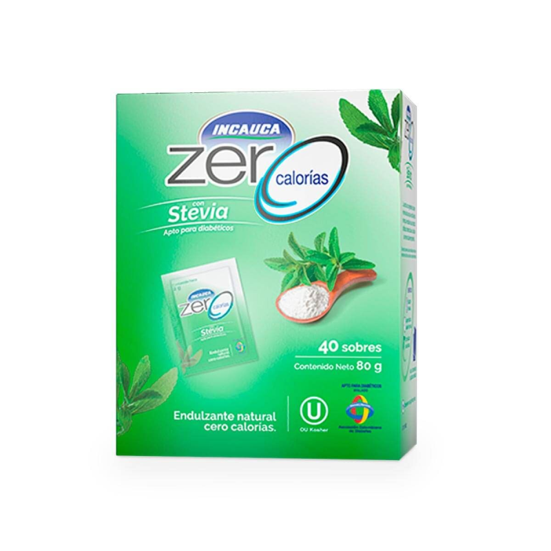 Endulzante Incauca Stevia 40 Sobres 80 Gr