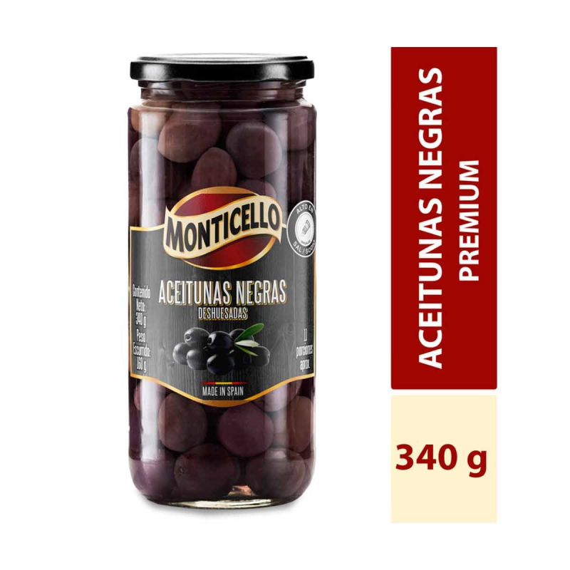 Aceitunas Monticello Negras 340 Gr