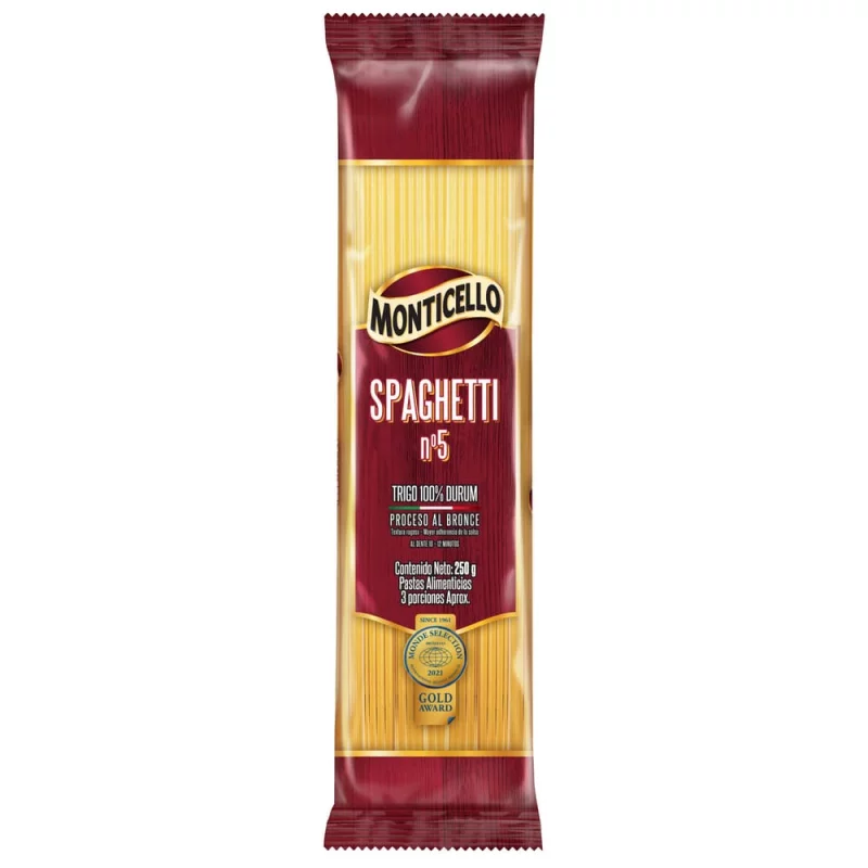 Pasta Spaguetti Monticello X 250g