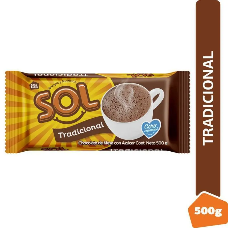 Chocolate Sol Tradicional 500 Gr