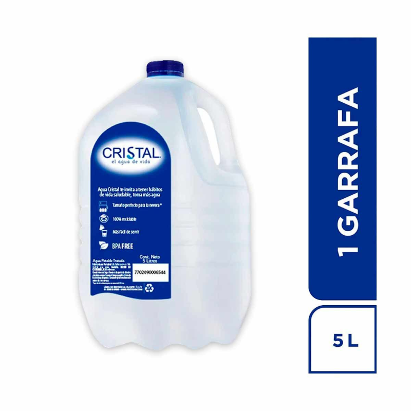 Agua Cristal Garrafa 5000 Ml