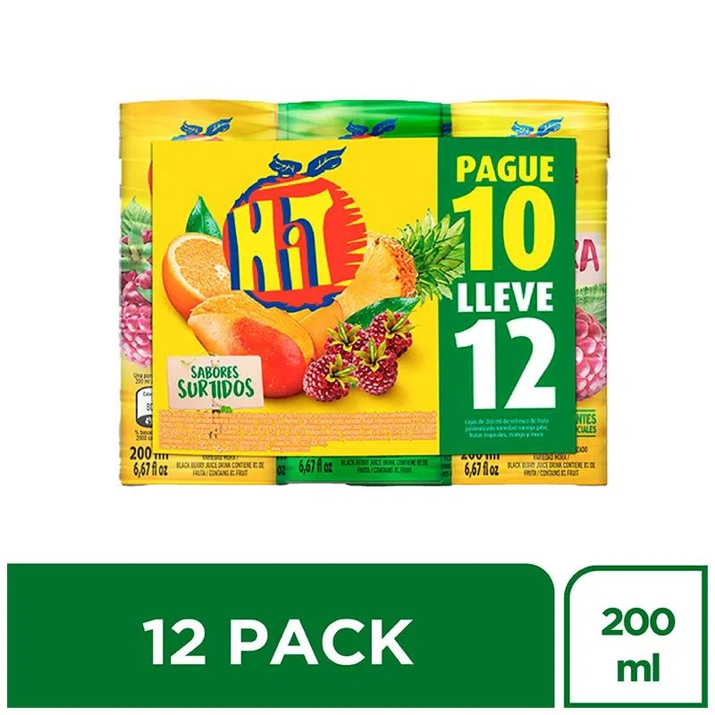 Jugo Hit Pague 10 Lleve 12 200 Ml