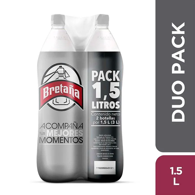 Gaseosa Bretana 2 Und 1500 Ml