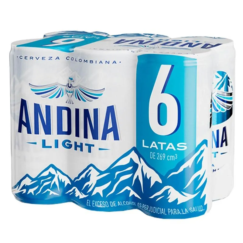 Cerveza Andina Light Sixpack Lata 269 Ml X 6 Und
