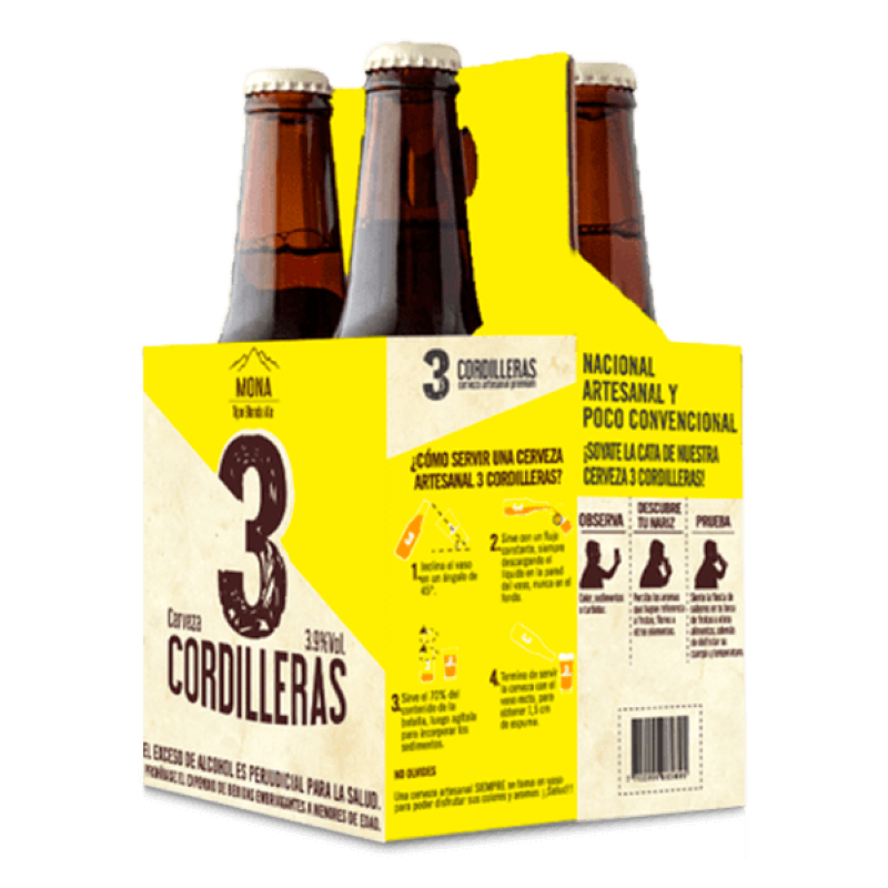 Cerveza 3 Cordilleras Mona 4undx330ml