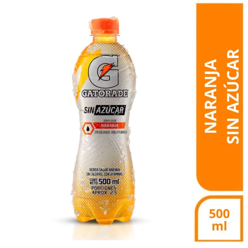 Gatorade Naranja Sin Azucx500ml